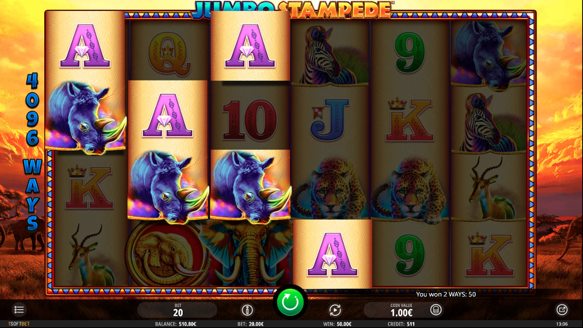 Jumbo Stampede hedelmäpelin voitto