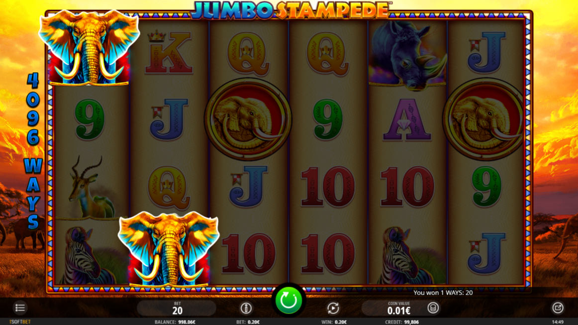Jumbo Stampede parhaan symbolin voitto